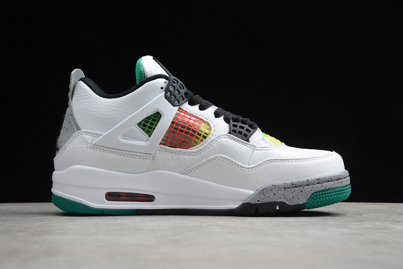 Air Jordan 4 Retro "Rasta - Lucid Green" - AQ9129 100