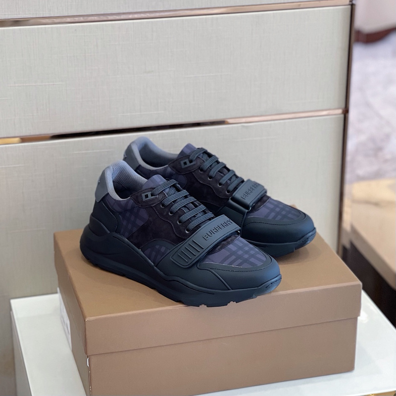 Burberry Vintage Check, Leather and Mesh Sneakers