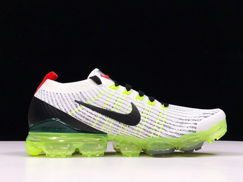Nike Air VaporMax Flyknit 3 White Black Volt Bright Crimson AJ6900-100