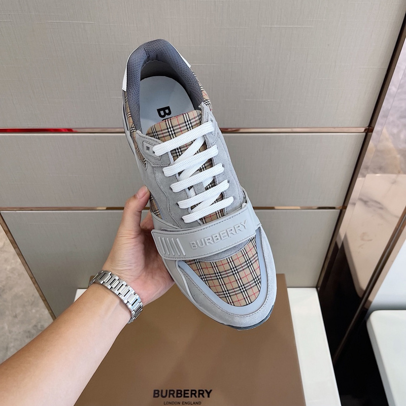 Burberry Vintage Check, Leather and Mesh Sneakers