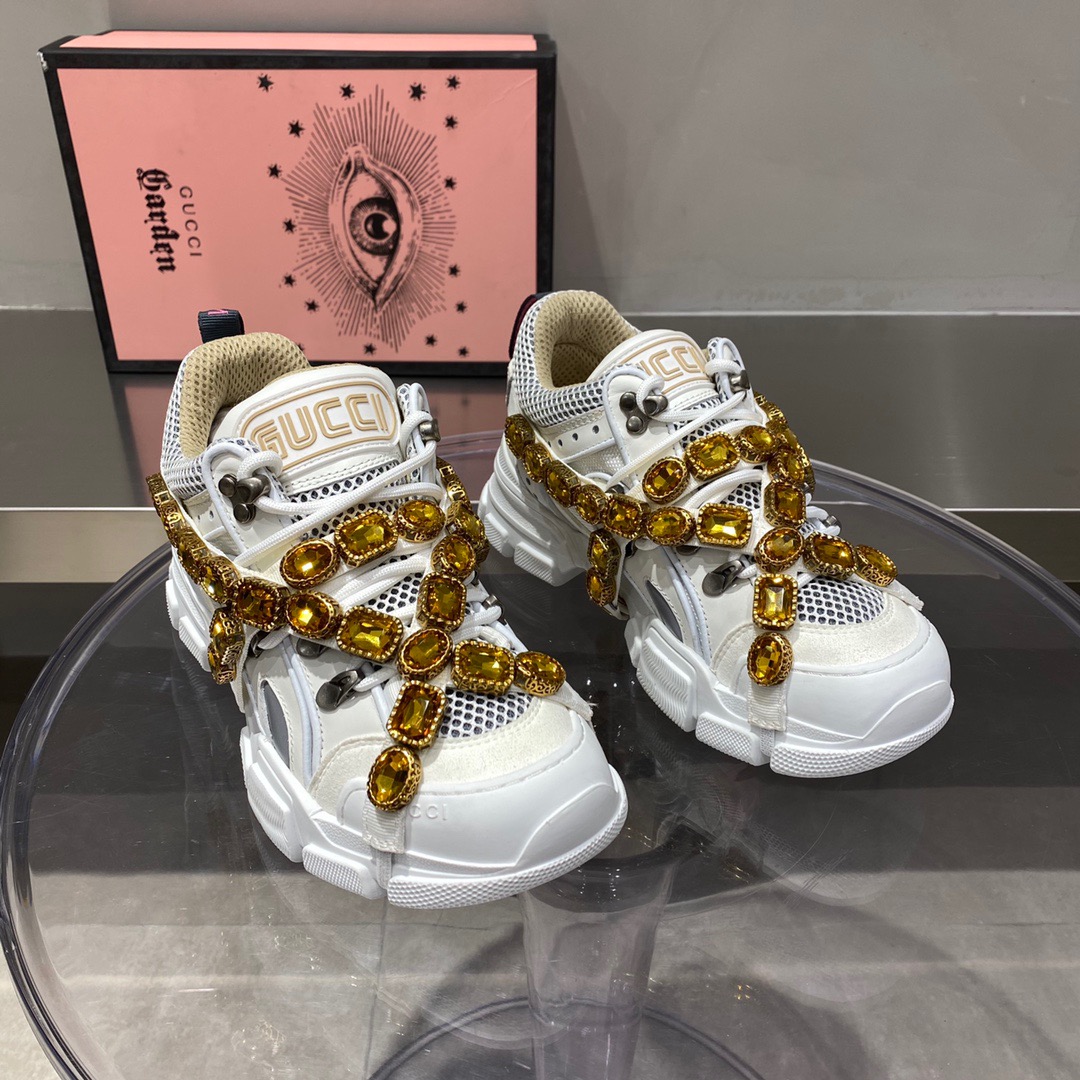 Gucc1 Journey Flashtrek Jewel Crystal Low Boot