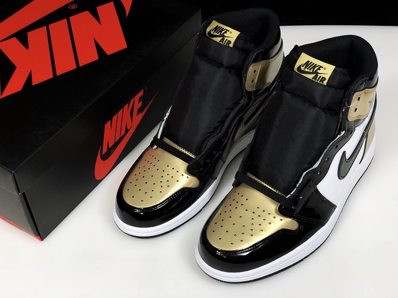 Air Jordan 1 Retro High NRG Patent Gold Toe 861428-007