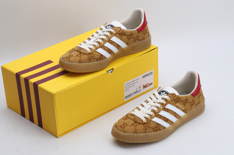 ADIDAS X GUCC1  Gazelle  Original GG Beige Brown