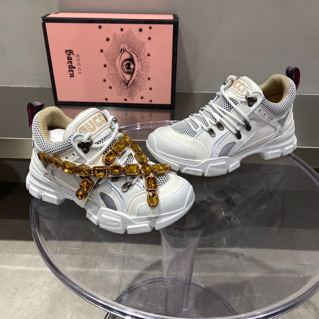 Gucc1 Journey Flashtrek Jewel Crystal Low Boot