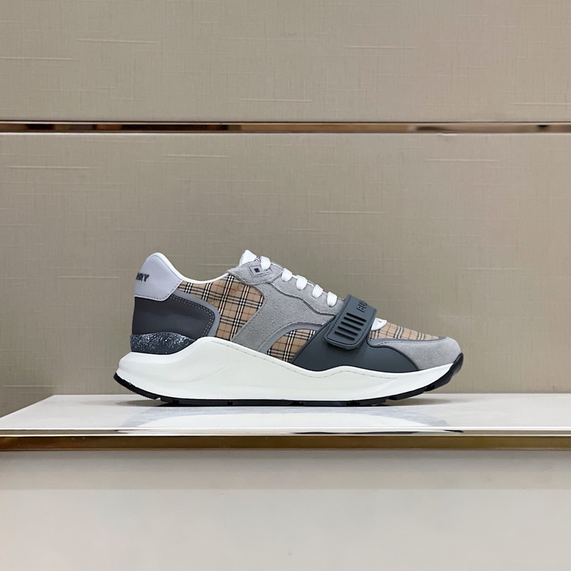 Burberry Vintage Check, Leather and Mesh Sneakers