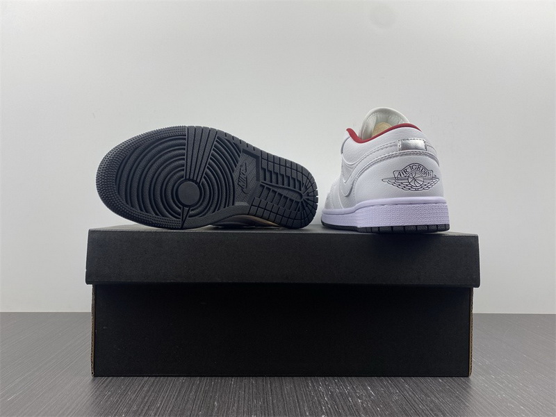 Air Jordan 1 Low GS "White/Red" 553560-164