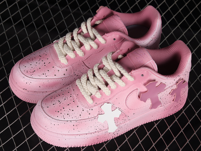 Chrome Hearts x Nike  AIR FORCE 1 LOW 07 PINK/PINK/WHITE DD8959-100