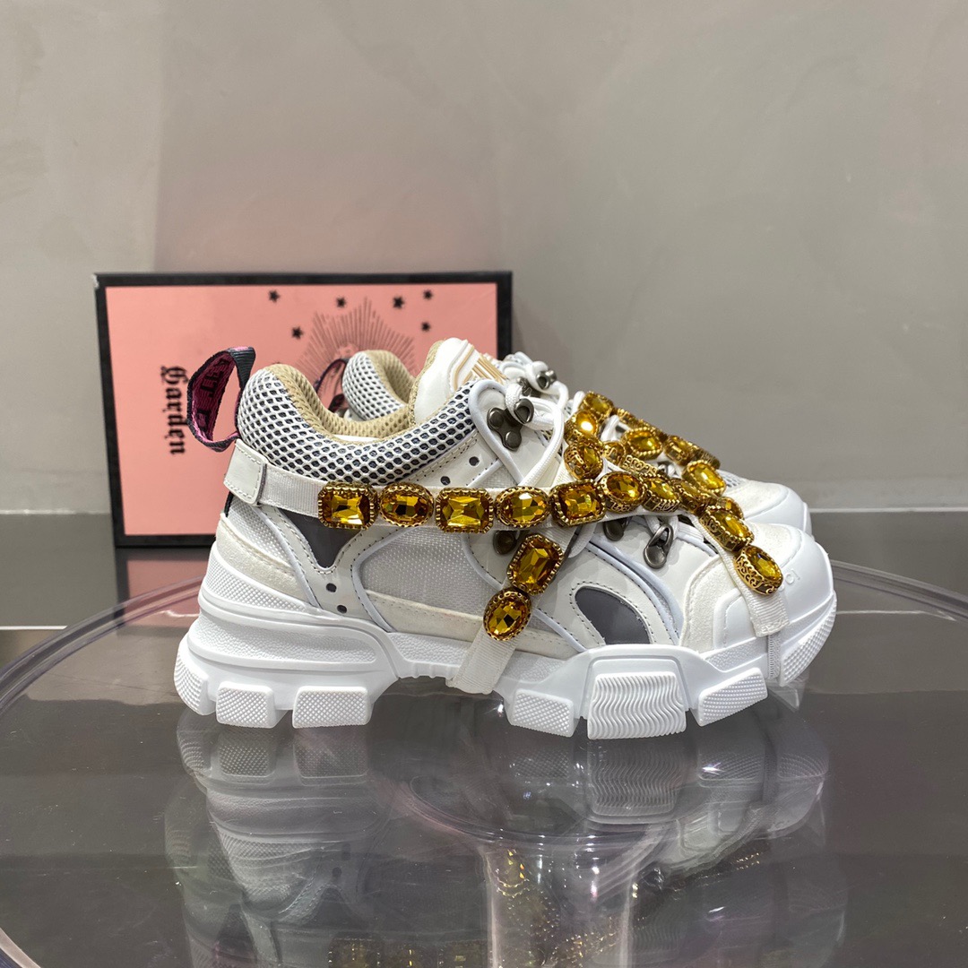 Gucc1 Journey Flashtrek Jewel Crystal Low Boot