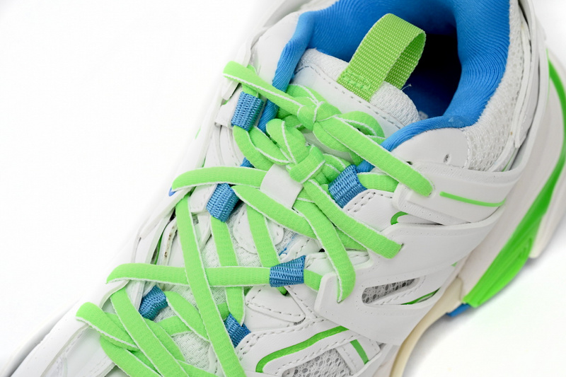 Balenciaga Tess S.Green, White, and Blue 542436 W2BC3 0285