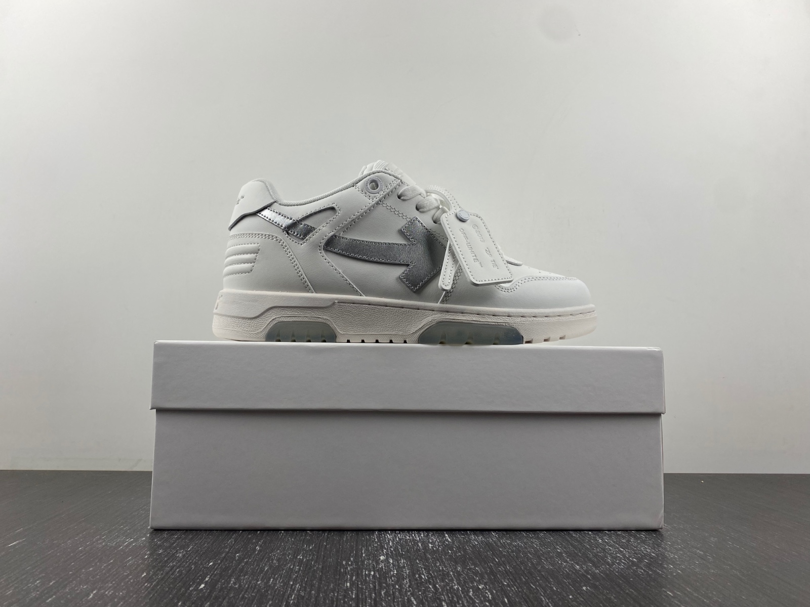 OFF-WHITE Out Of Office leather sneakers