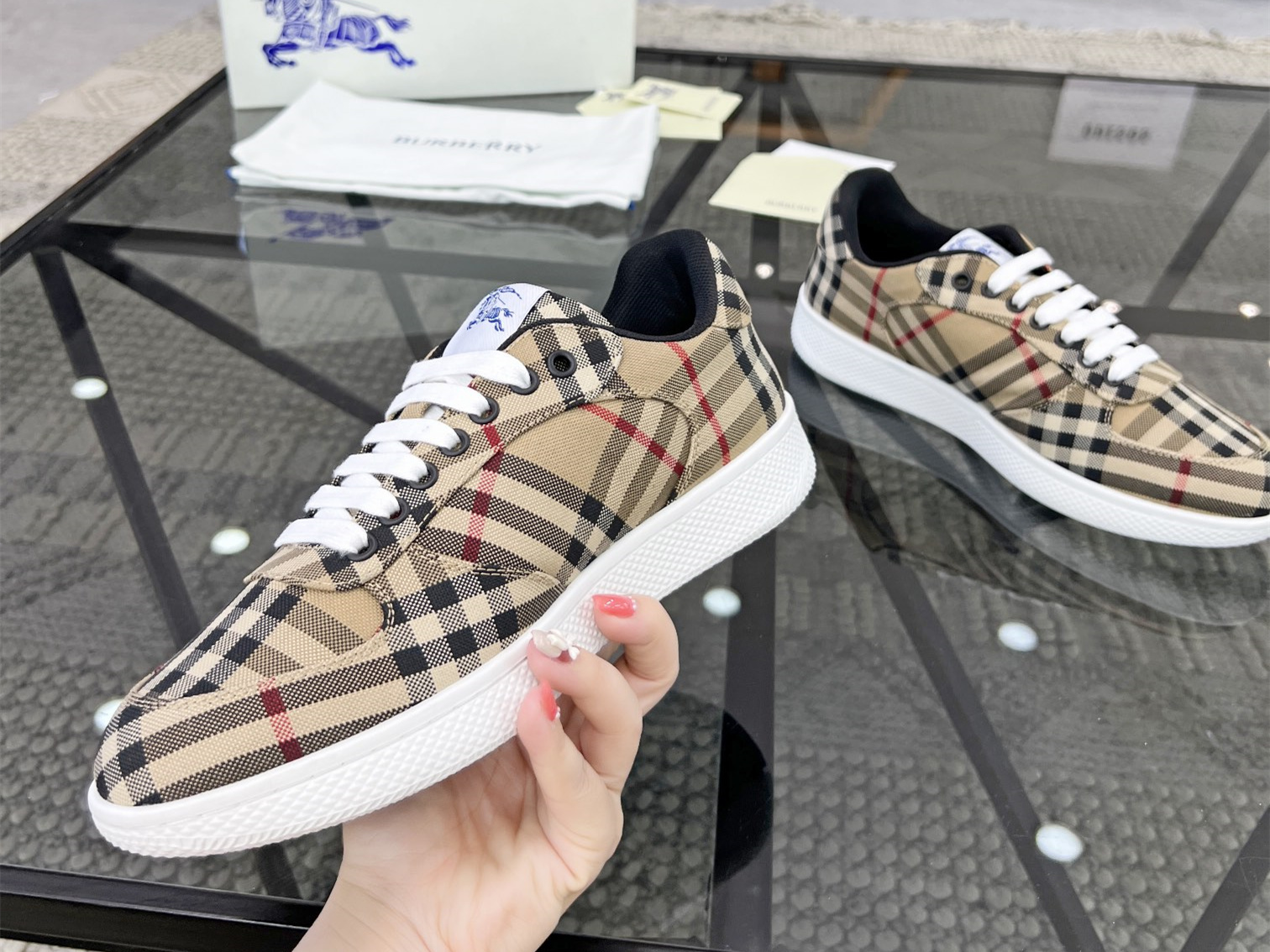 Burberry Check Terrace Sneakers