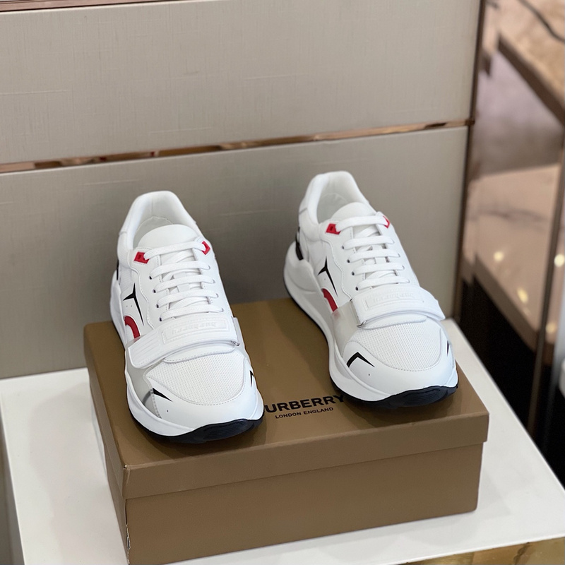 Burberry Vintage Check, Leather and Mesh Sneakers