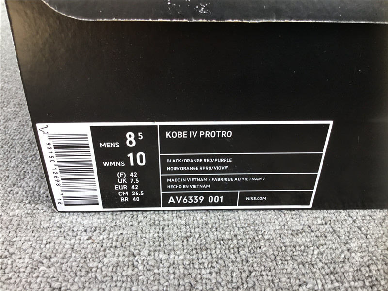Nike Kobe 4 Protro Carpe Diem  AV6339-001