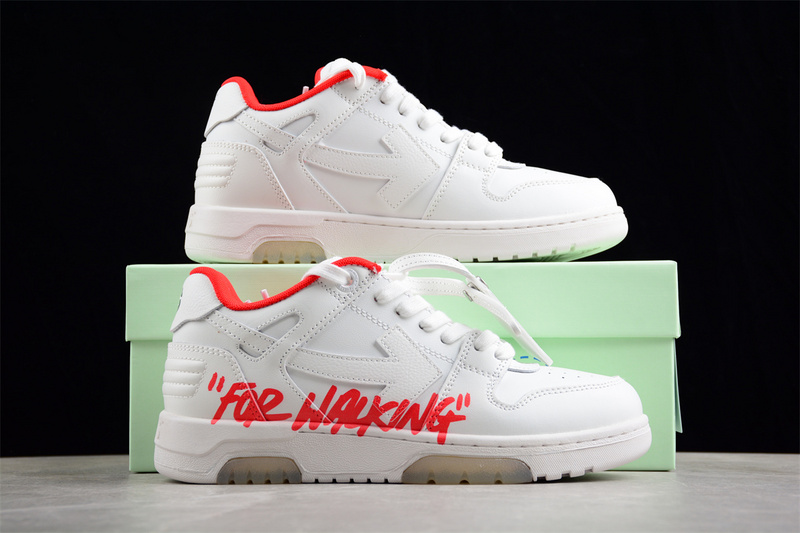OFF-WHITE Out Of Office leather sneakers