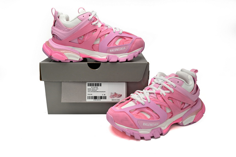 Balenciaga Tess S.Black Rice White Pink 542436 W3SU5 5090