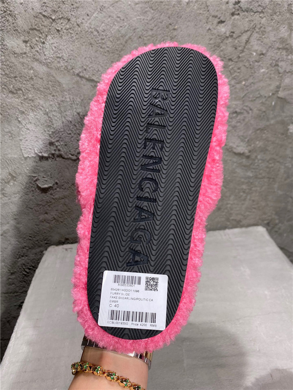 Balenciaga Furry Slides 