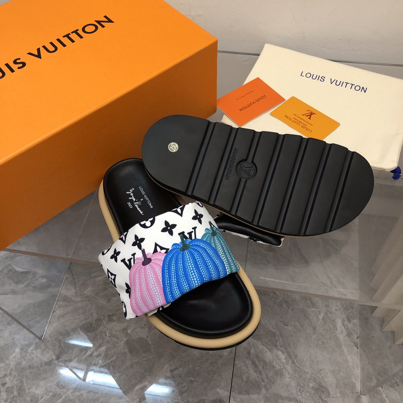 LV pool pillow comfort mule