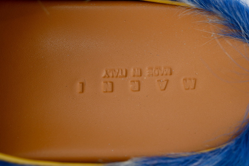 MARNI Fussbett Tie Dye white Blue Slipper